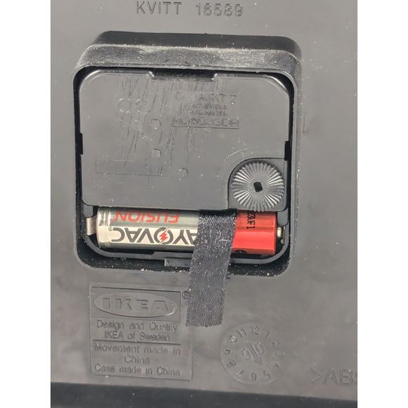 Vintage Ikea Black KVITT Wall Clock MCM Mid-Century Modern 1990s Retro - Picture 6 of 7